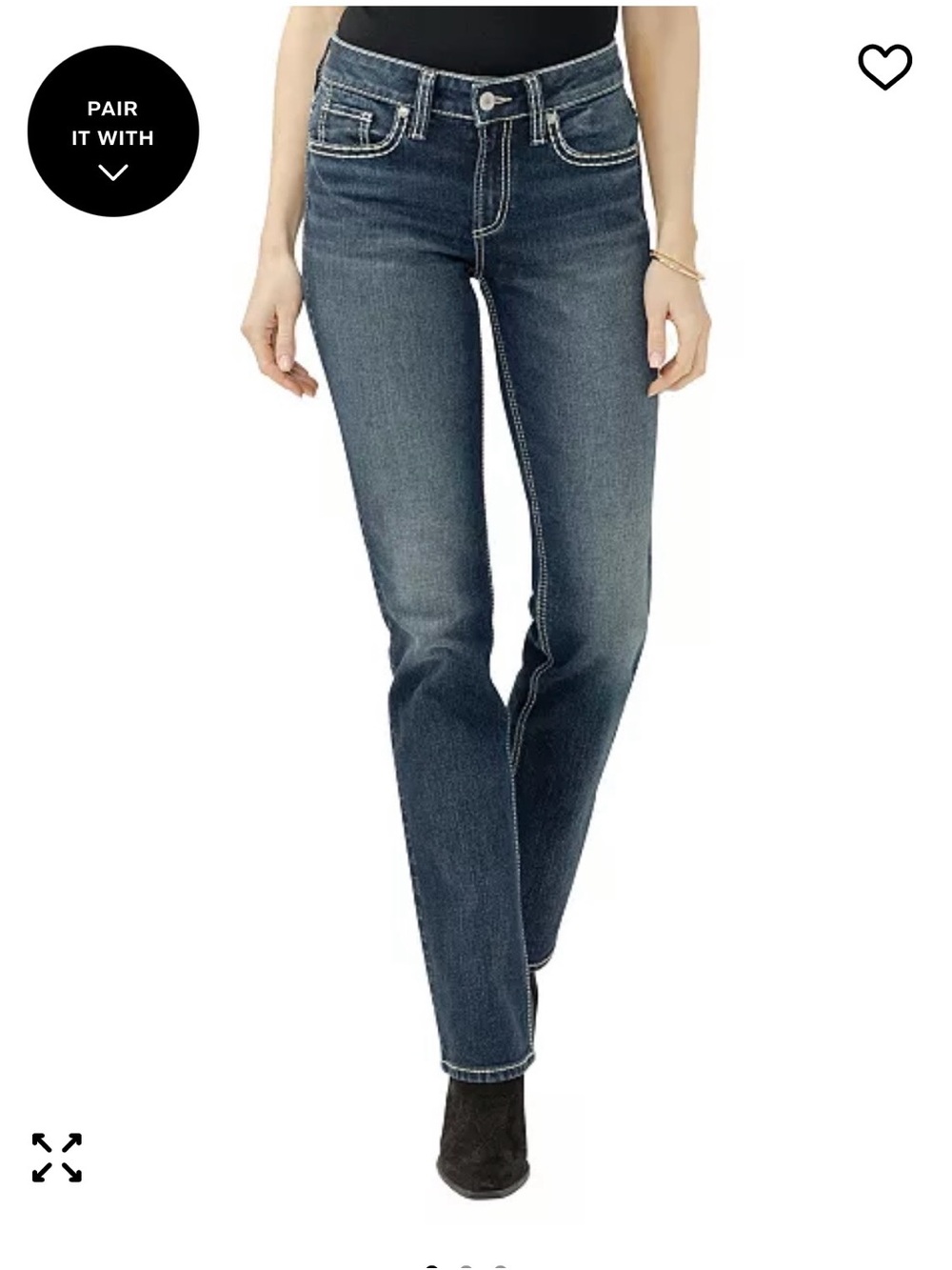 NWT Silver Suki Mid Rise Curvy Fit Slim Bootcut Jeans—32x31